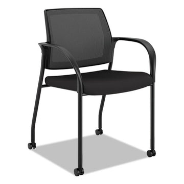 HON® Ignition 2.0 4-way Stretch Mesh Back Mobile Stacking Chair, Supports Up To 300 Lb, Black freeshipping - TVN Wholesale